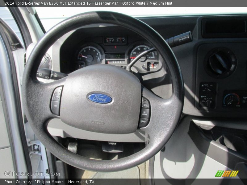 Oxford White / Medium Flint 2014 Ford E-Series Van E350 XLT Extended 15 Passenger Van