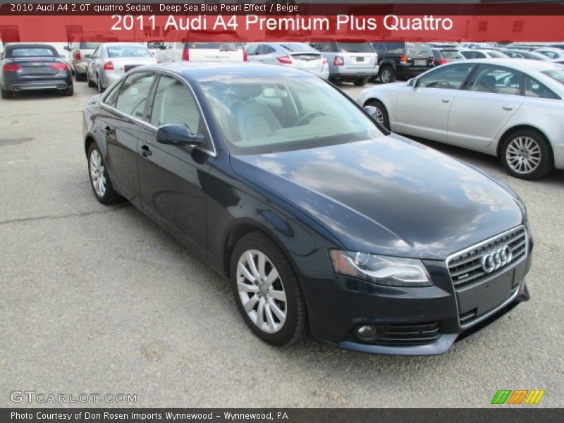 Deep Sea Blue Pearl Effect / Beige 2010 Audi A4 2.0T quattro Sedan