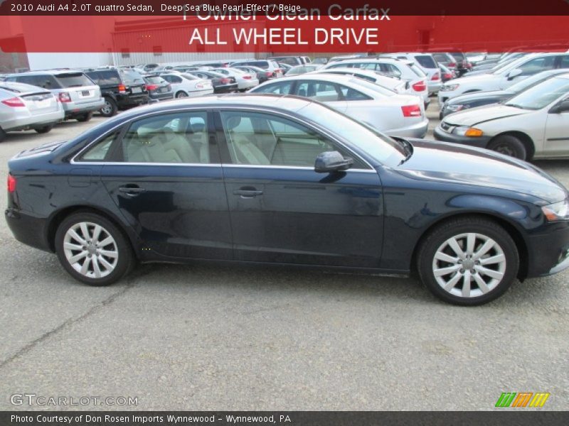 Deep Sea Blue Pearl Effect / Beige 2010 Audi A4 2.0T quattro Sedan