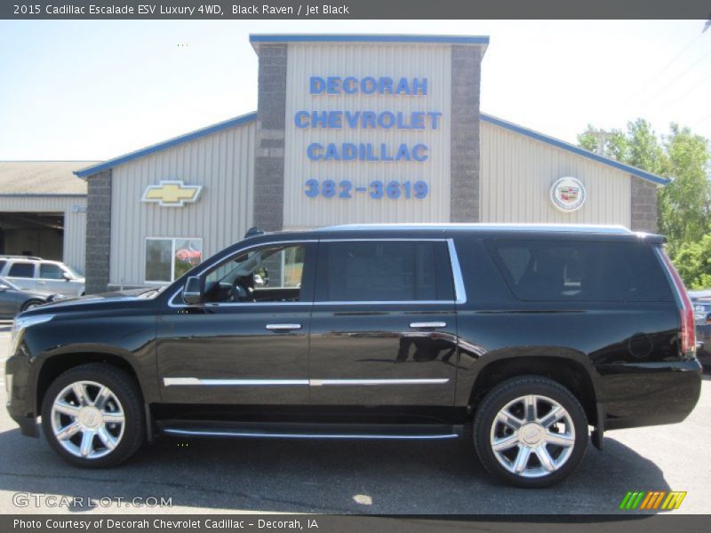 Black Raven / Jet Black 2015 Cadillac Escalade ESV Luxury 4WD