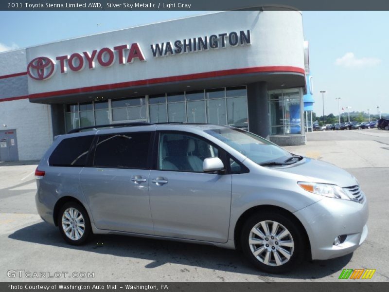 Silver Sky Metallic / Light Gray 2011 Toyota Sienna Limited AWD