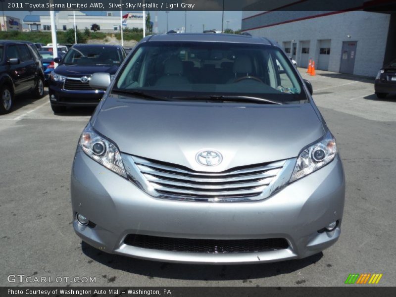 Silver Sky Metallic / Light Gray 2011 Toyota Sienna Limited AWD