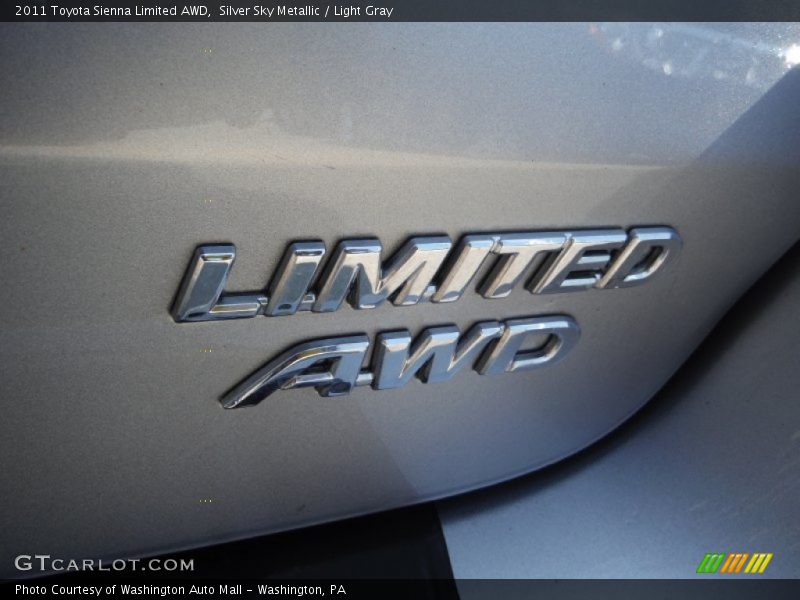 Silver Sky Metallic / Light Gray 2011 Toyota Sienna Limited AWD