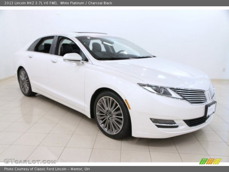 White Platinum / Charcoal Black 2013 Lincoln MKZ 3.7L V6 FWD