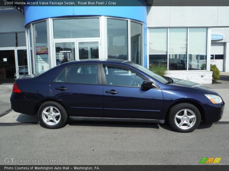Royal Blue Pearl / Gray 2006 Honda Accord Value Package Sedan