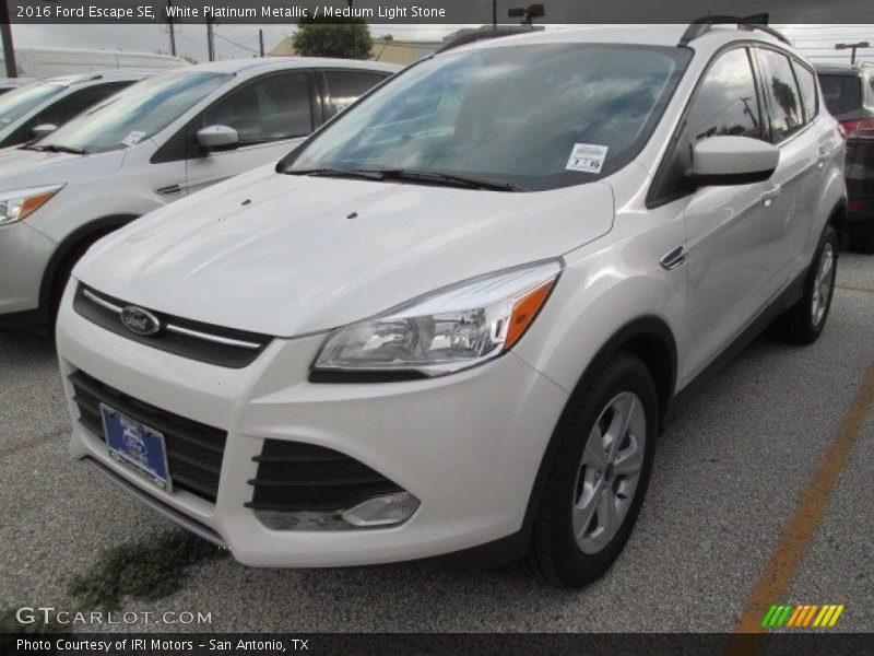 White Platinum Metallic / Medium Light Stone 2016 Ford Escape SE