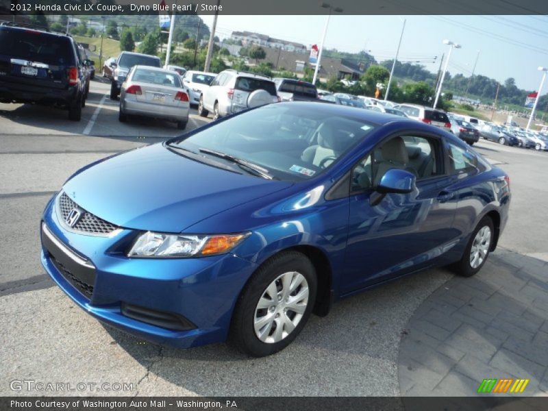 Dyno Blue Pearl / Stone 2012 Honda Civic LX Coupe