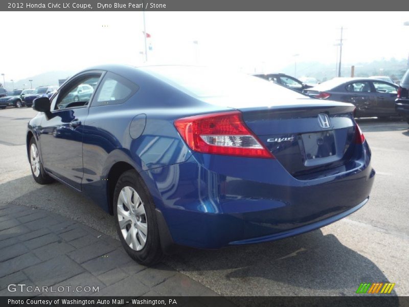Dyno Blue Pearl / Stone 2012 Honda Civic LX Coupe