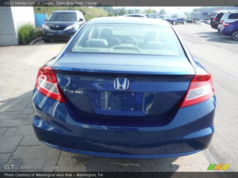 Dyno Blue Pearl / Stone 2012 Honda Civic LX Coupe