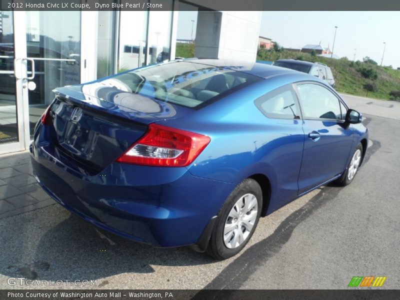 Dyno Blue Pearl / Stone 2012 Honda Civic LX Coupe