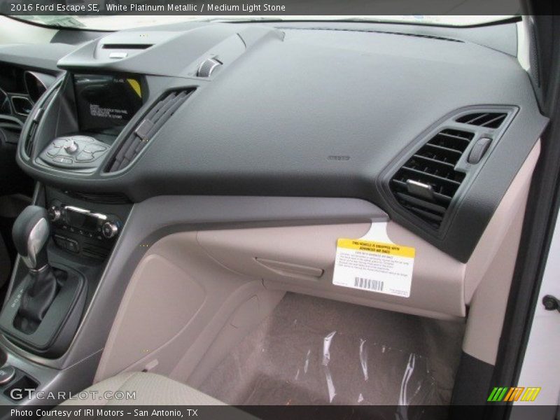 White Platinum Metallic / Medium Light Stone 2016 Ford Escape SE