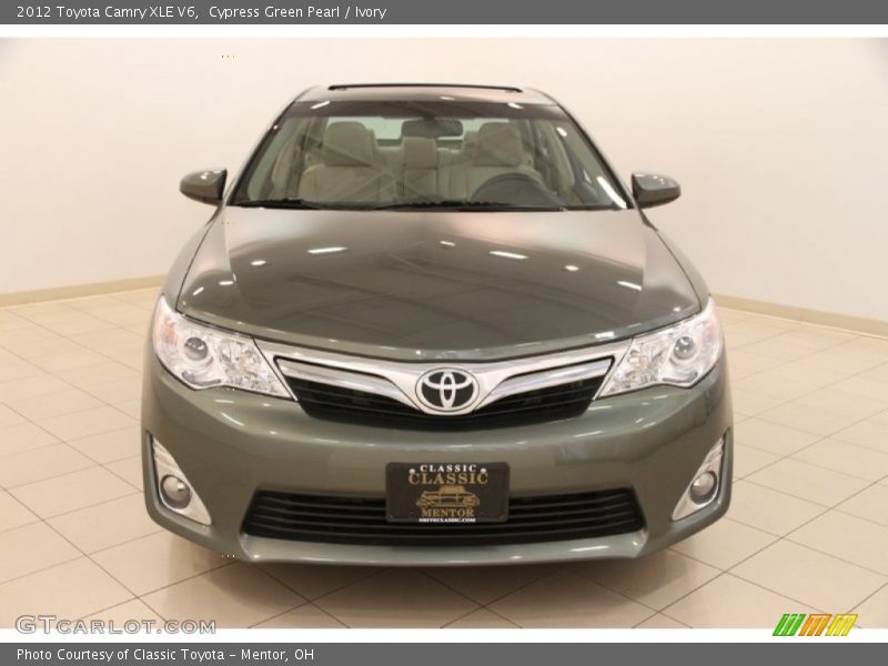 Cypress Green Pearl / Ivory 2012 Toyota Camry XLE V6