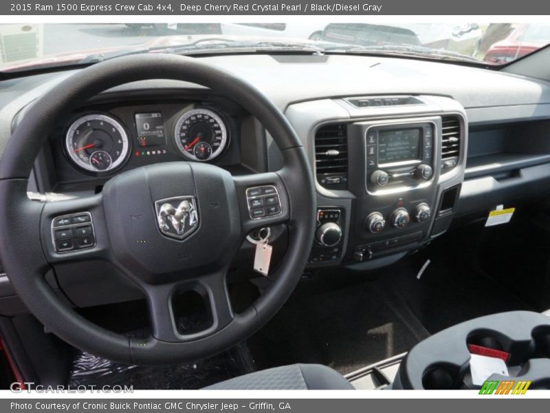 Deep Cherry Red Crystal Pearl / Black/Diesel Gray 2015 Ram 1500 Express Crew Cab 4x4