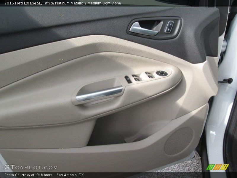 White Platinum Metallic / Medium Light Stone 2016 Ford Escape SE