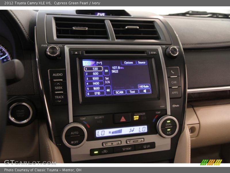 Controls of 2012 Camry XLE V6