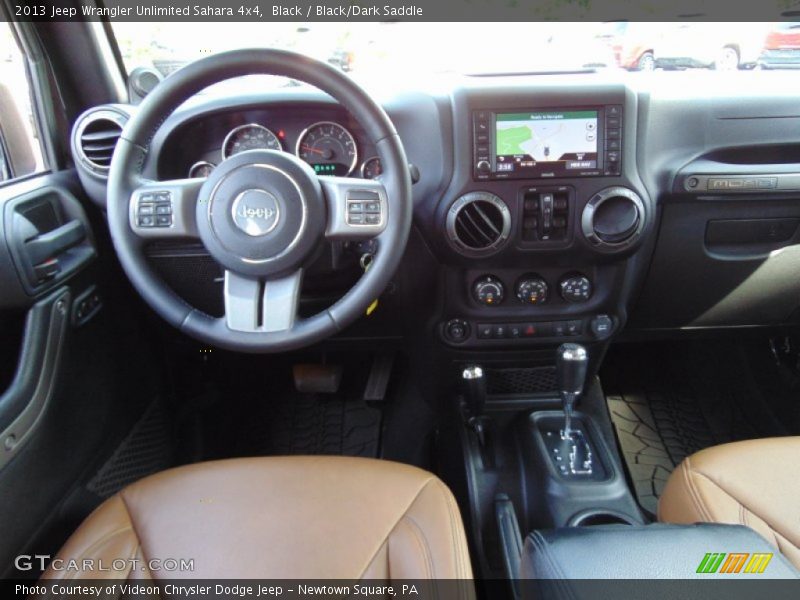 Black / Black/Dark Saddle 2013 Jeep Wrangler Unlimited Sahara 4x4