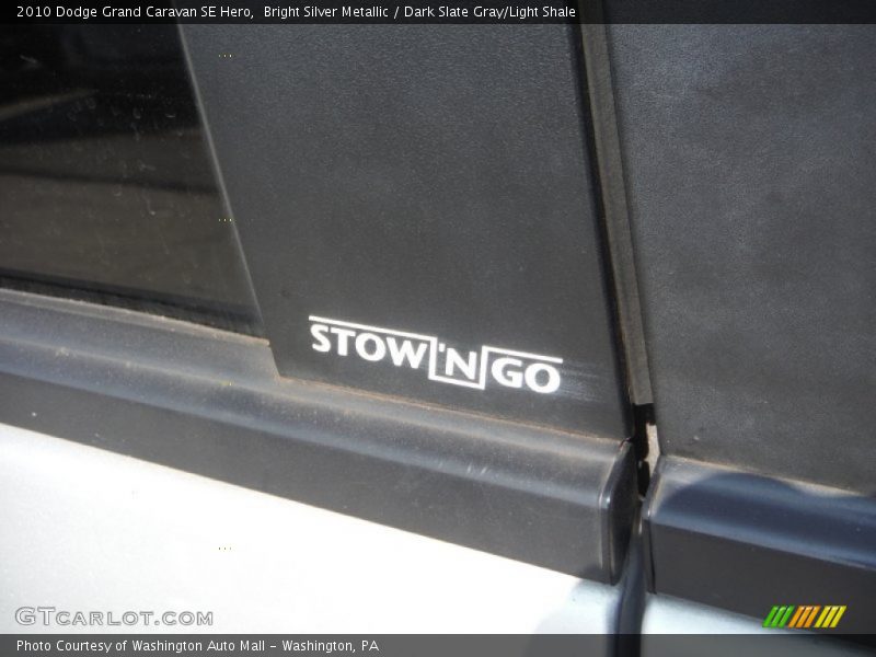 Bright Silver Metallic / Dark Slate Gray/Light Shale 2010 Dodge Grand Caravan SE Hero