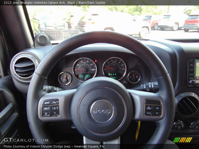 Black / Black/Dark Saddle 2013 Jeep Wrangler Unlimited Sahara 4x4