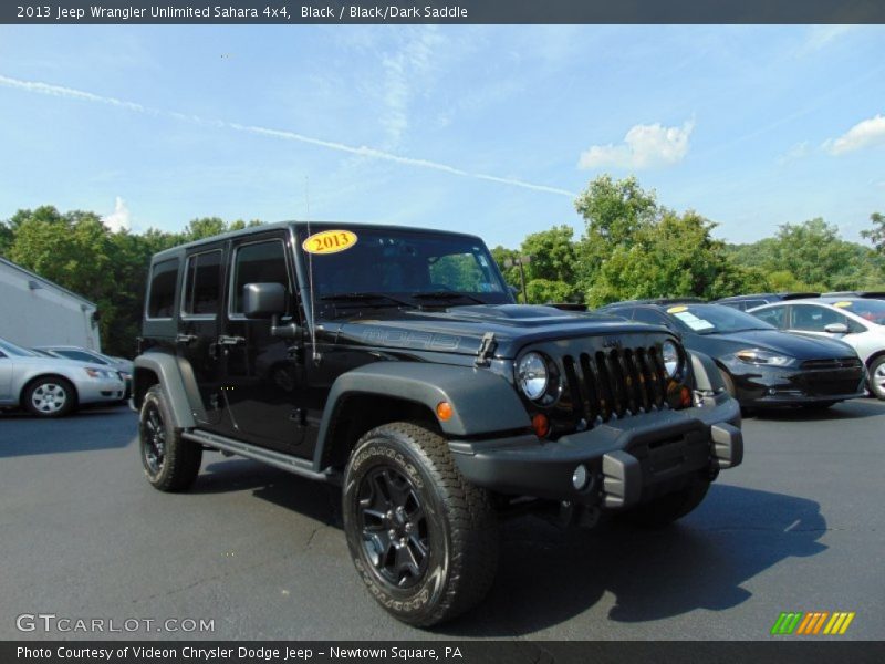 Black / Black/Dark Saddle 2013 Jeep Wrangler Unlimited Sahara 4x4