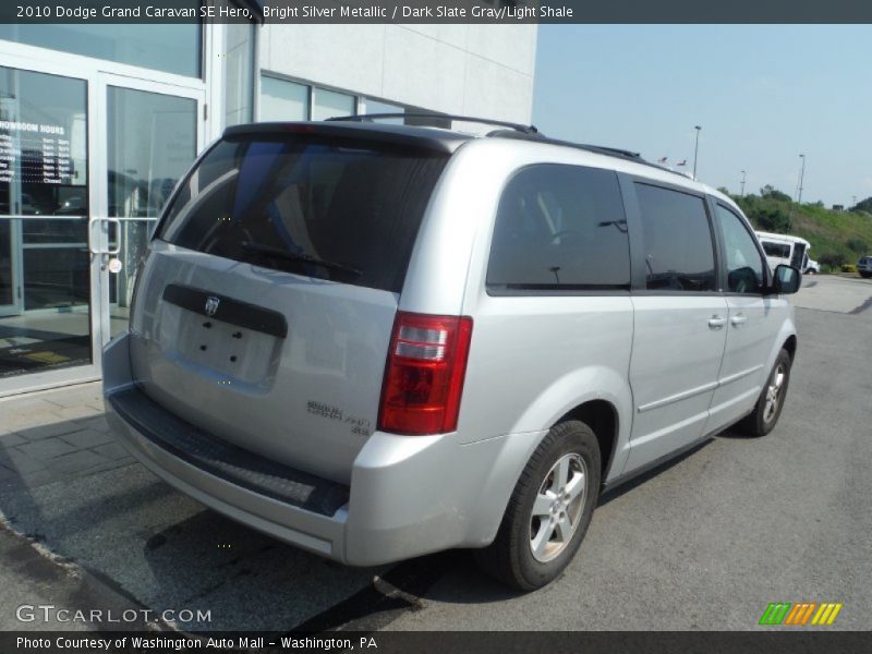 Bright Silver Metallic / Dark Slate Gray/Light Shale 2010 Dodge Grand Caravan SE Hero
