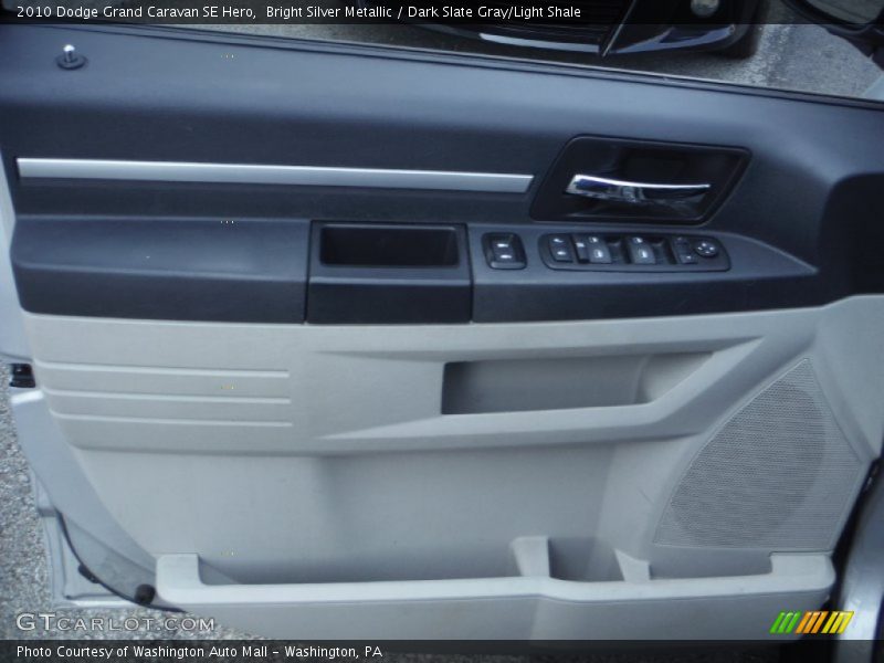 Bright Silver Metallic / Dark Slate Gray/Light Shale 2010 Dodge Grand Caravan SE Hero