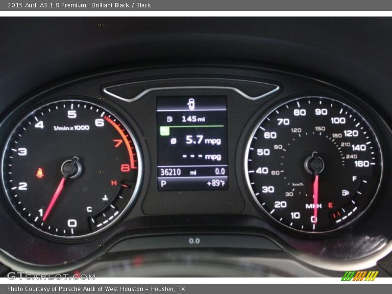 Brilliant Black / Black 2015 Audi A3 1.8 Premium