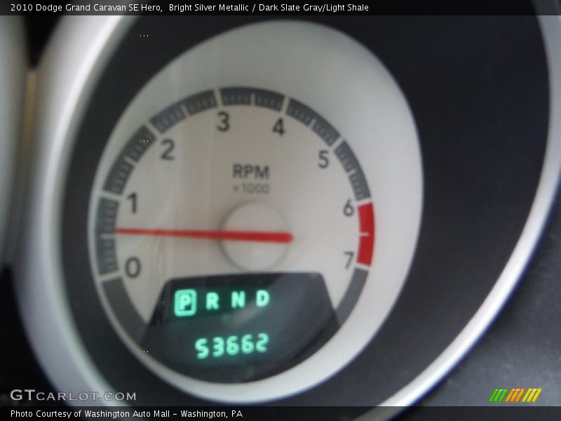 Bright Silver Metallic / Dark Slate Gray/Light Shale 2010 Dodge Grand Caravan SE Hero