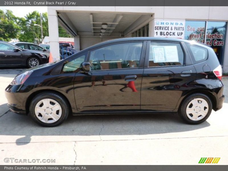Crystal Black Pearl / Gray 2012 Honda Fit