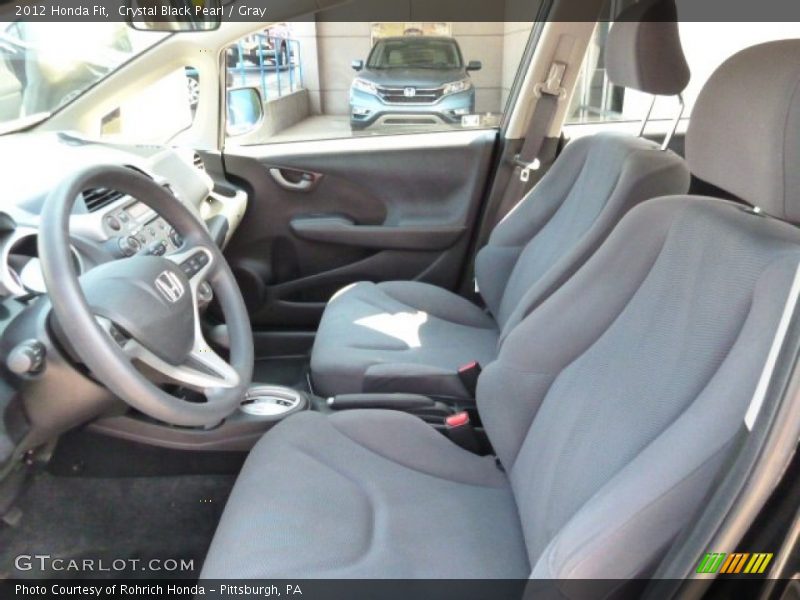 Crystal Black Pearl / Gray 2012 Honda Fit