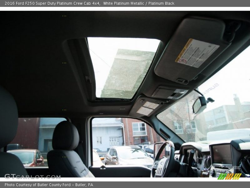 White Platinum Metallic / Platinum Black 2016 Ford F250 Super Duty Platinum Crew Cab 4x4