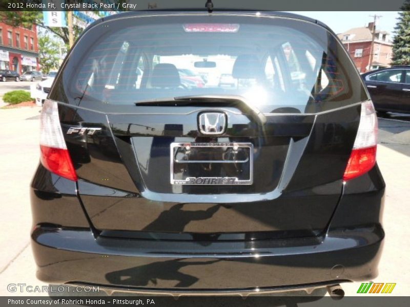 Crystal Black Pearl / Gray 2012 Honda Fit