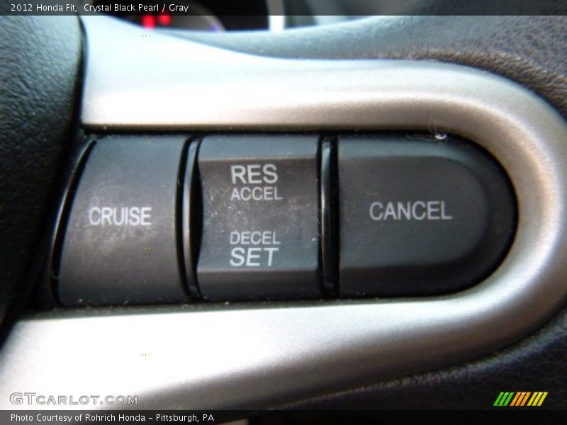 Crystal Black Pearl / Gray 2012 Honda Fit