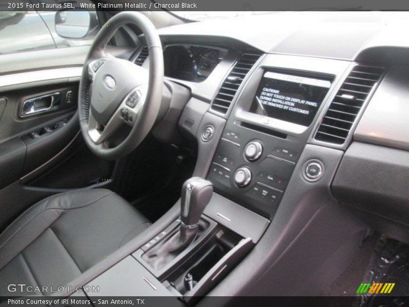 White Platinum Metallic / Charcoal Black 2015 Ford Taurus SEL