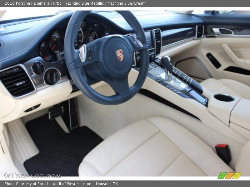 Yachting Blue Metallic / Yachting Blue/Cream 2010 Porsche Panamera Turbo