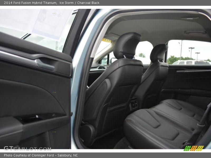 Ice Storm / Charcoal Black 2014 Ford Fusion Hybrid Titanium