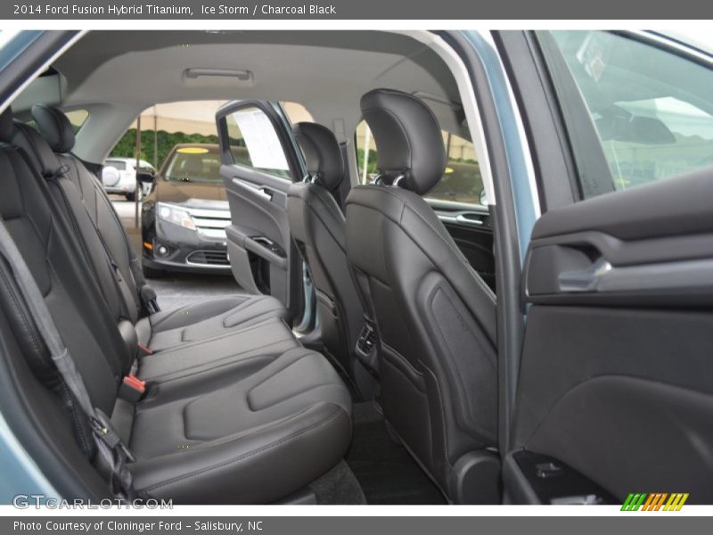 Ice Storm / Charcoal Black 2014 Ford Fusion Hybrid Titanium