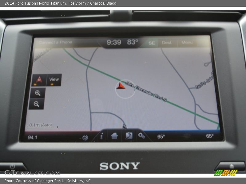 Ice Storm / Charcoal Black 2014 Ford Fusion Hybrid Titanium