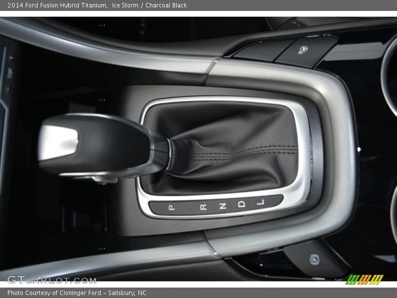 Ice Storm / Charcoal Black 2014 Ford Fusion Hybrid Titanium