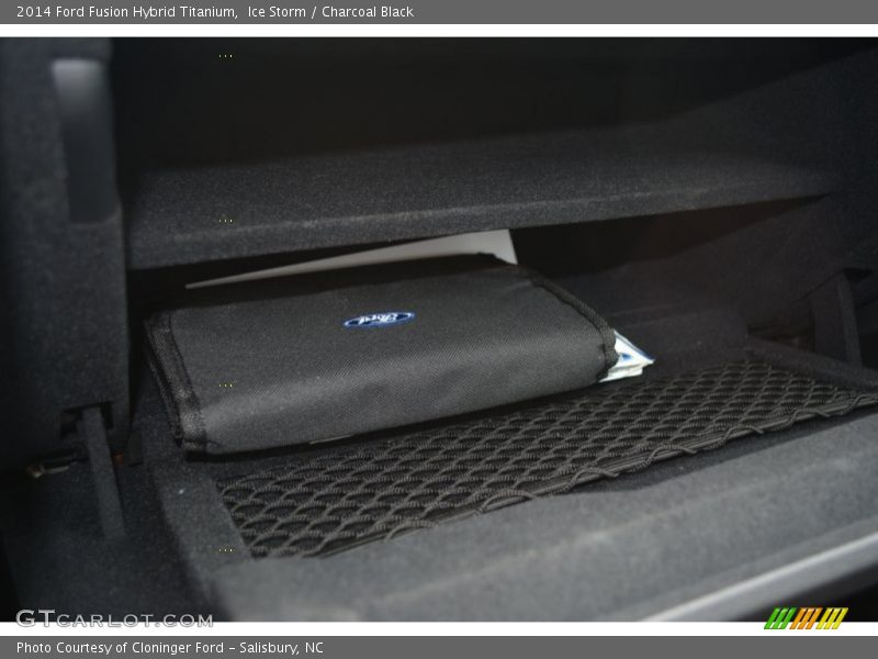Ice Storm / Charcoal Black 2014 Ford Fusion Hybrid Titanium