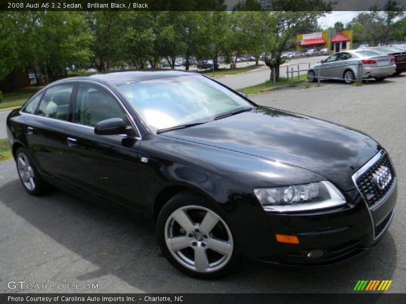 Brilliant Black / Black 2008 Audi A6 3.2 Sedan