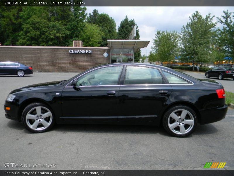 Brilliant Black / Black 2008 Audi A6 3.2 Sedan