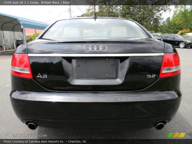 Brilliant Black / Black 2008 Audi A6 3.2 Sedan