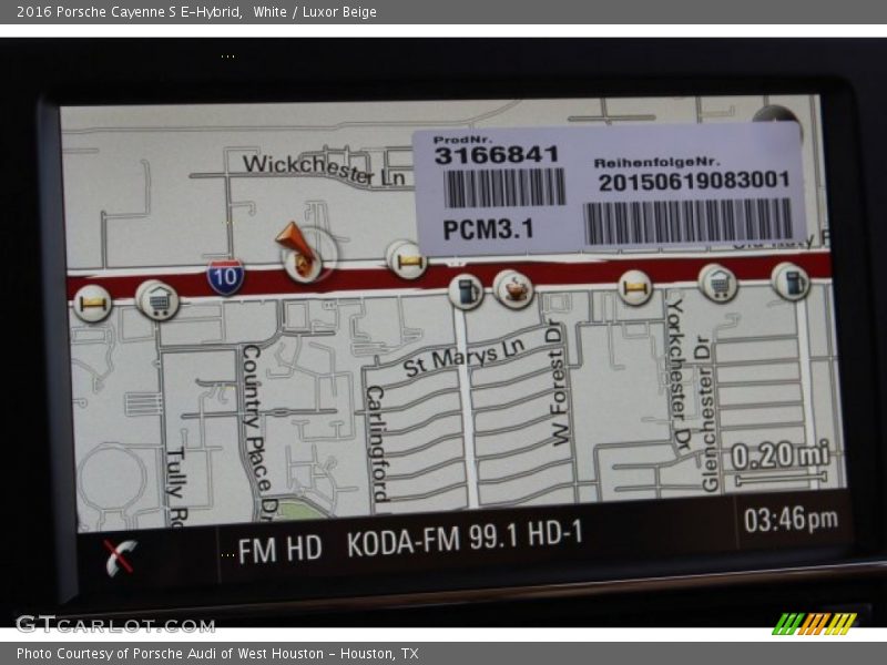 Navigation of 2016 Cayenne S E-Hybrid
