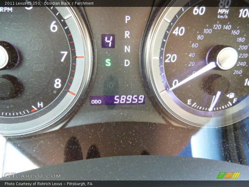 Obsidian Black / Parchment 2011 Lexus ES 350