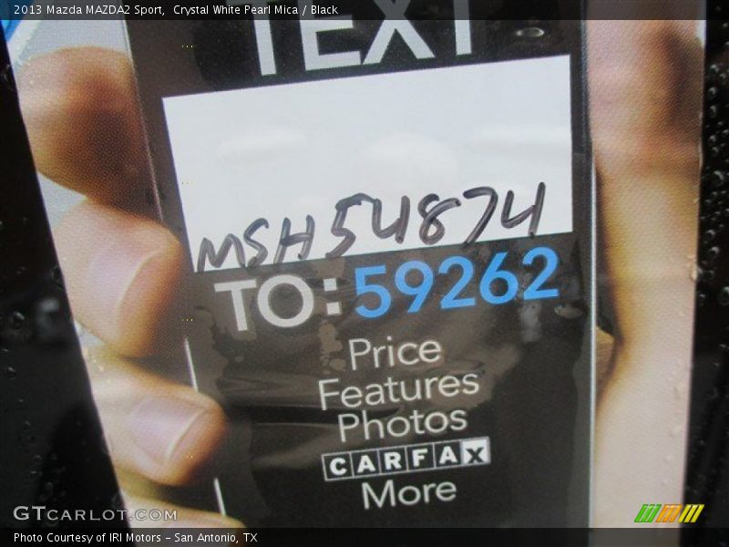 Crystal White Pearl Mica / Black 2013 Mazda MAZDA2 Sport