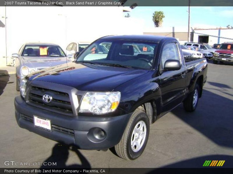 Black Sand Pearl / Graphite Gray 2007 Toyota Tacoma Regular Cab