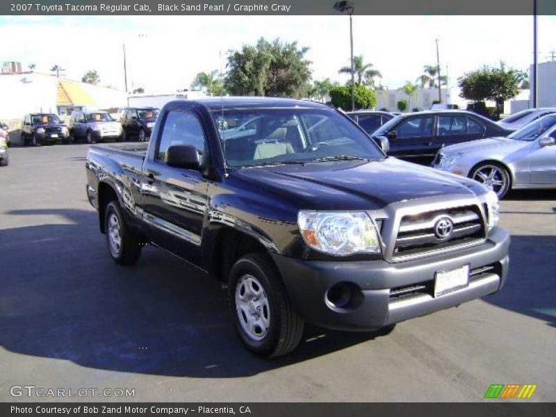Black Sand Pearl / Graphite Gray 2007 Toyota Tacoma Regular Cab