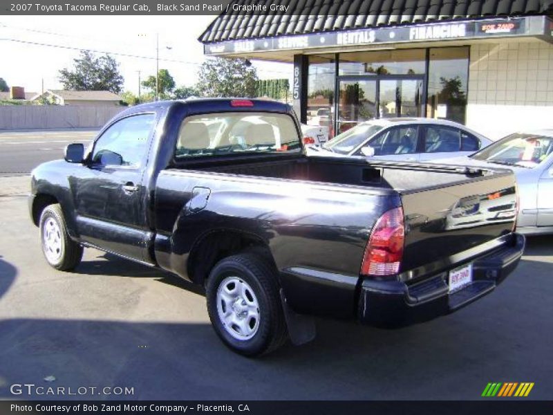 Black Sand Pearl / Graphite Gray 2007 Toyota Tacoma Regular Cab