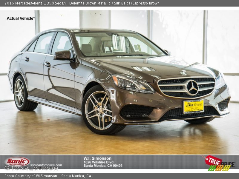 Dolomite Brown Metallic / Silk Beige/Espresso Brown 2016 Mercedes-Benz E 350 Sedan