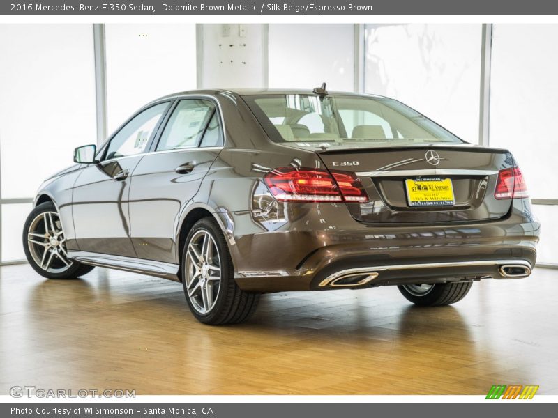 Dolomite Brown Metallic / Silk Beige/Espresso Brown 2016 Mercedes-Benz E 350 Sedan